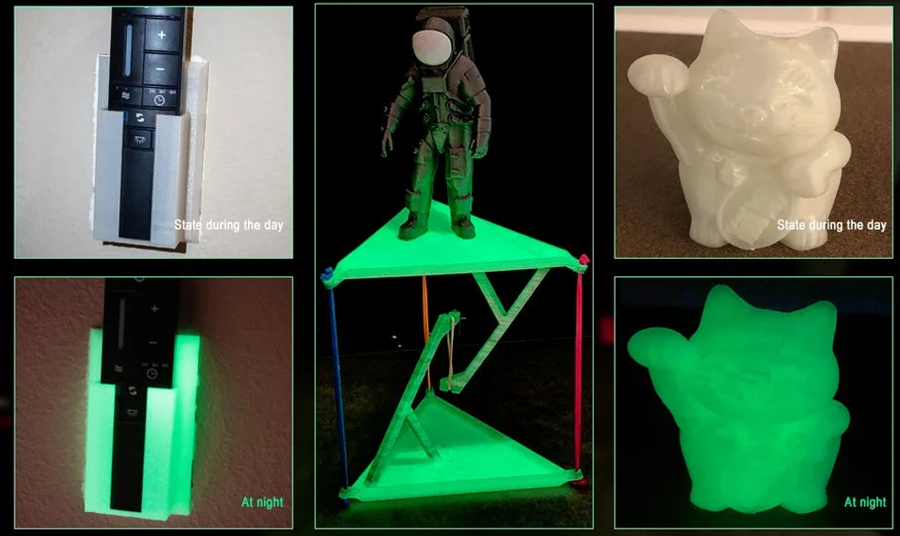 Eryone 250G Luminous PLA Filament 1.75mm Glow In The Dark Plastic PLA 3D Printing Materials High Quality Wholesale Fast Shipping