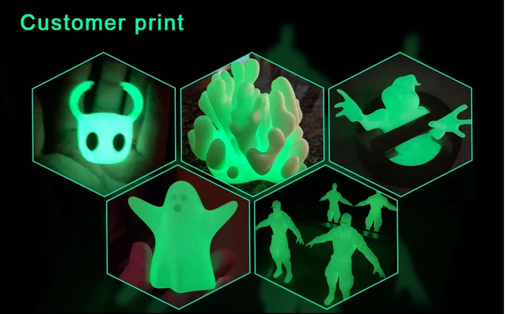 Eryone 250G Luminous PLA Filament 1.75mm Glow In The Dark Plastic PLA 3D Printing Materials High Quality Wholesale Fast Shipping