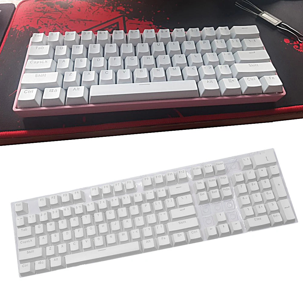 104pcs Universal Mechanical Keyboard Keycaps Ergonomic Blank Keycaps For Cherry MX Mechanical Keyboard Replacement Backlit Key