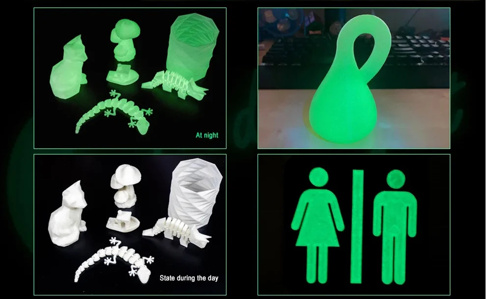 Eryone 250G Luminous PLA Filament 1.75mm Glow In The Dark Plastic PLA 3D Printing Materials High Quality Wholesale Fast Shipping