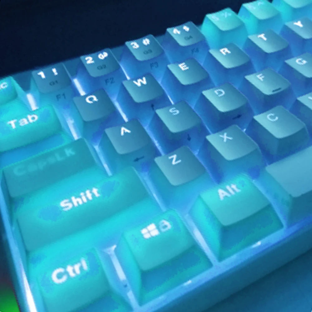 104pcs Universal Mechanical Keyboard Keycaps Ergonomic Blank Keycaps For Cherry MX Mechanical Keyboard Replacement Backlit Key