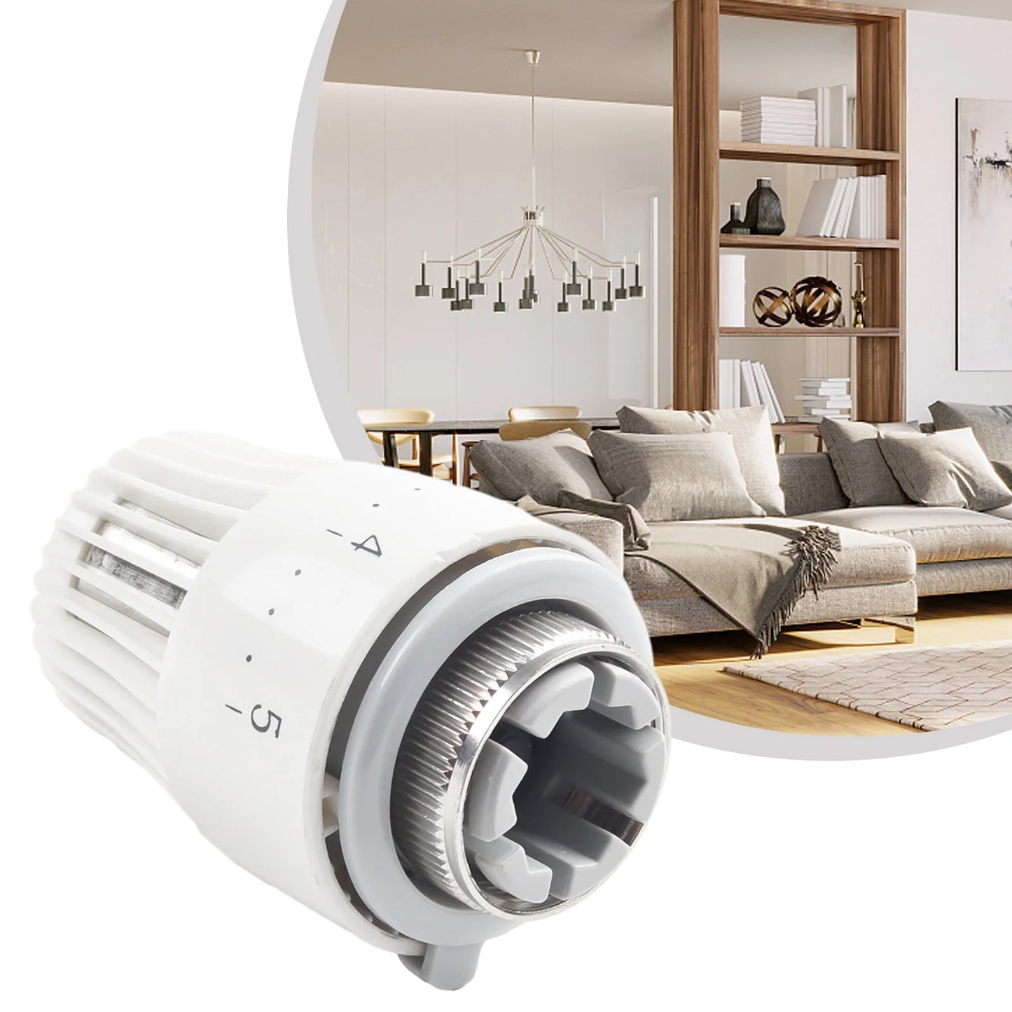 Thermostatic Temperature Control Valve Head M30x1.5 Thermostatic Radiator Valve Replacement Sensor Head 6-28 °c Heating Radiator