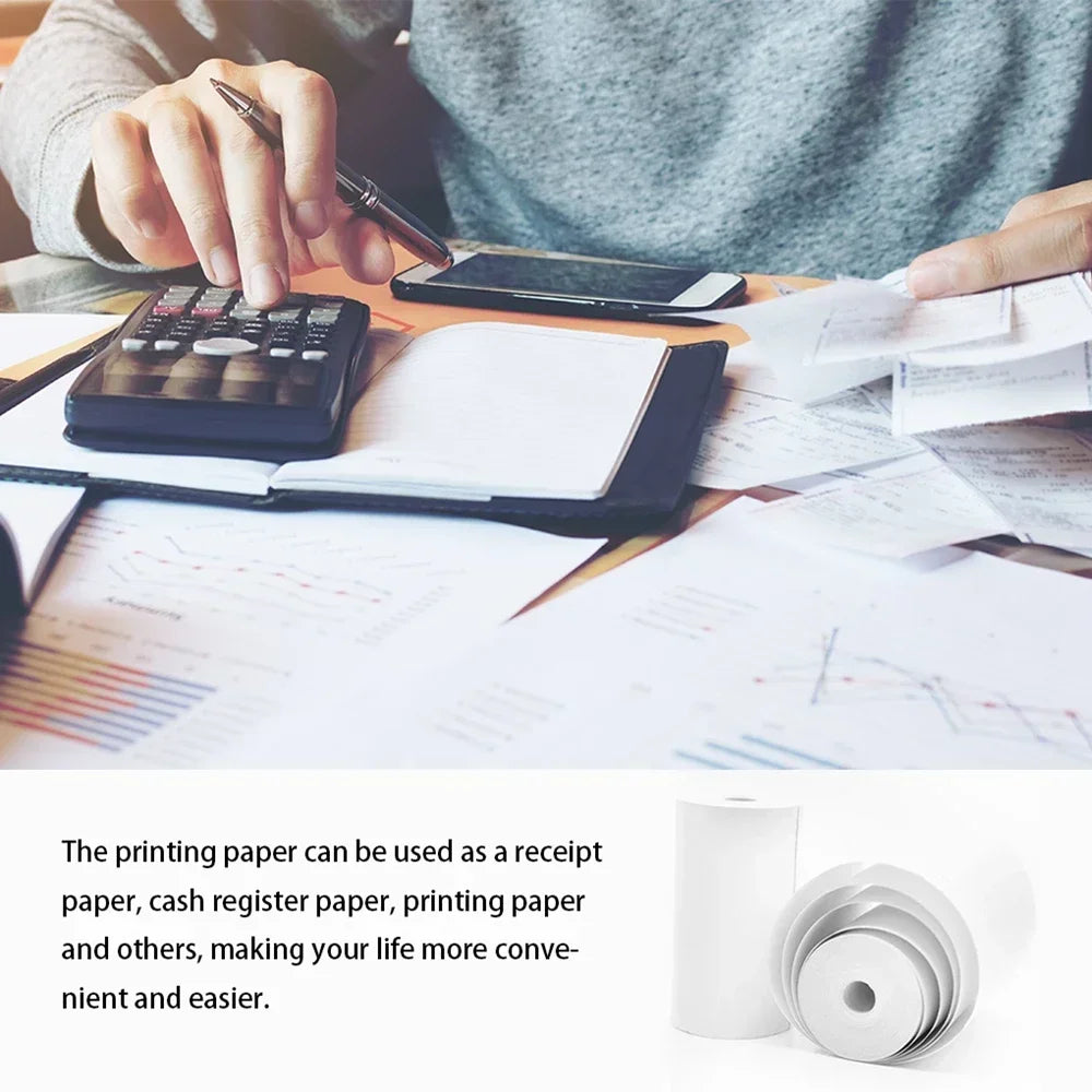 Thermal Paper MINI Printing Self-adhesive Label Sticker For Mini Printers Pose Machine Kid Camera Stickers 57mm Width Rolls