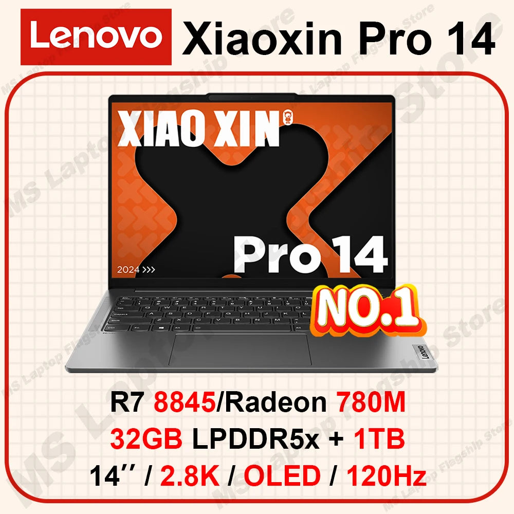 【TOP 1】Lenovo Xiaoxin Pro 14 8745/8845 24G/32G+1T 14inch 2.8K OLED 120Hz Screen