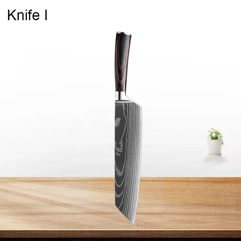 Professiona Japanese Chef Knife Kitchen Knives Santoku Slicing Utility Bread Meat Cleaver Butcher Stainless Steel Cooking Knife
