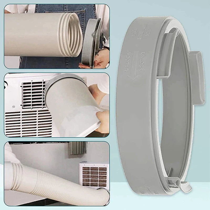 150mm Portable Replacement Air Conditioning Body Exhaust Duct Interface Pipe Connector Air Conditioner Accessoy Window Adaptor