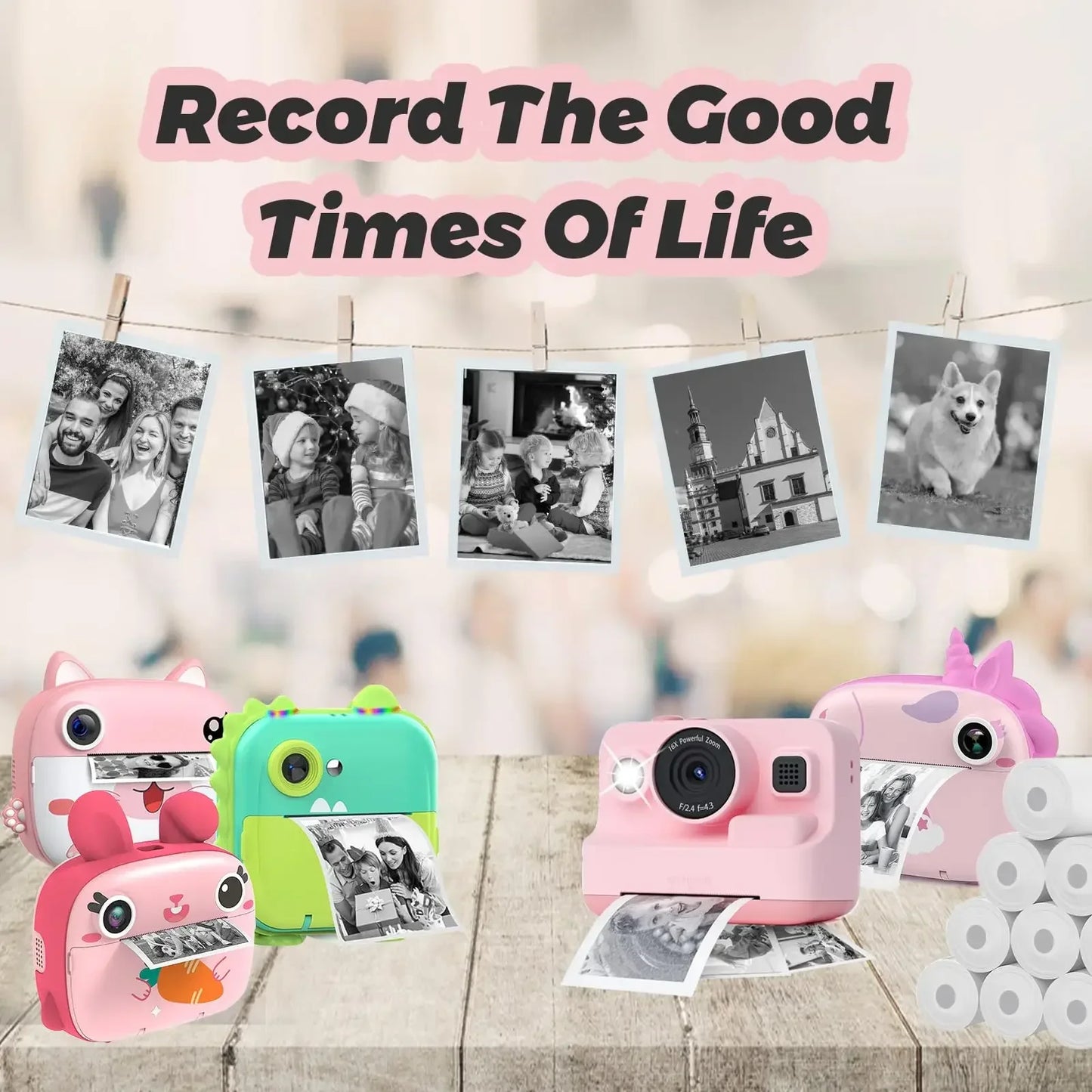 Mini Portable Printer Thermal Paper HD 57*25mm Universal Self-adhesive Roll Paper Label Sticker For Phone Printing Picture Photo
