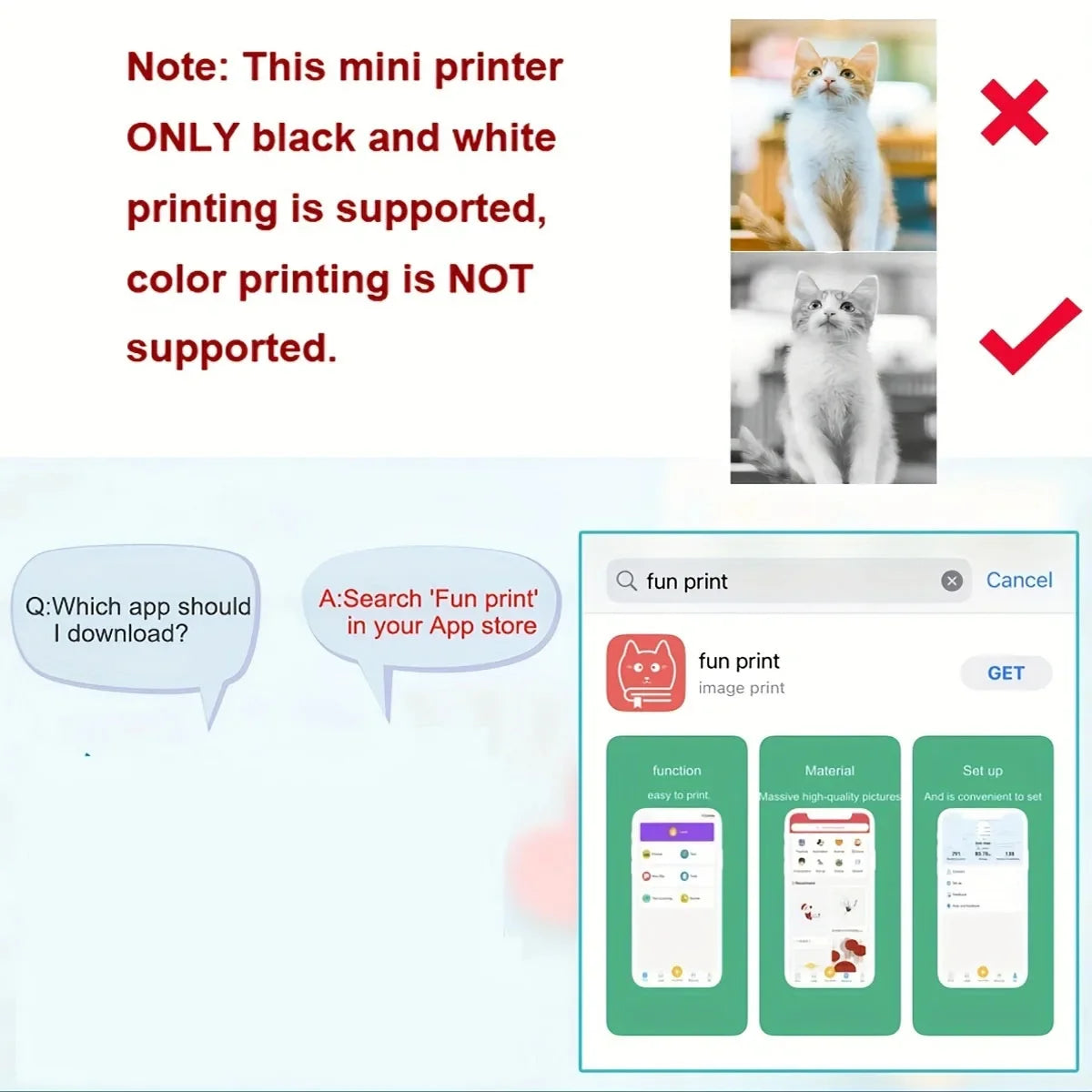 Portable Mini Thermal Printer Wirelessly BT 203dpi Photo Label Memo Wrong Question Printing With USB Cable Imprimante Portable