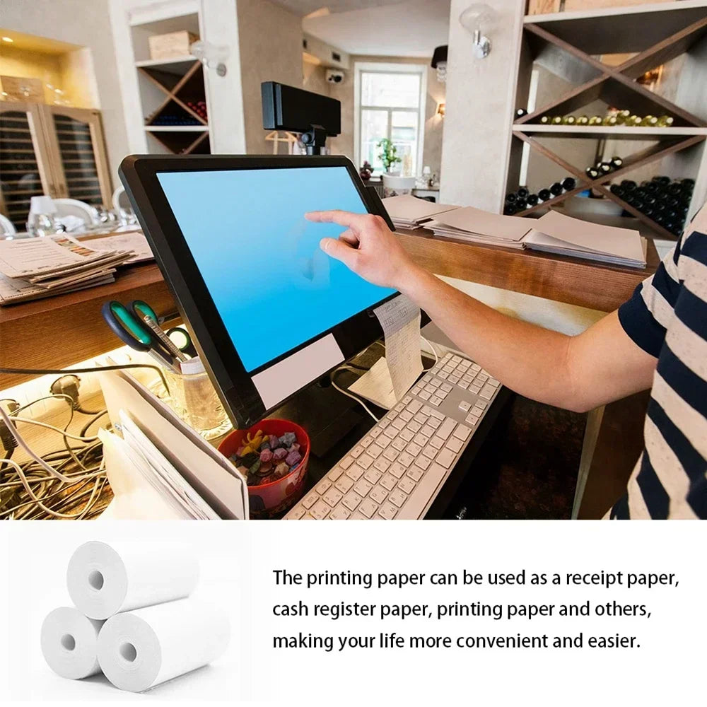 Thermal Paper MINI Printing Self-adhesive Label Sticker For Mini Printers Pose Machine Kid Camera Stickers 57mm Width Rolls