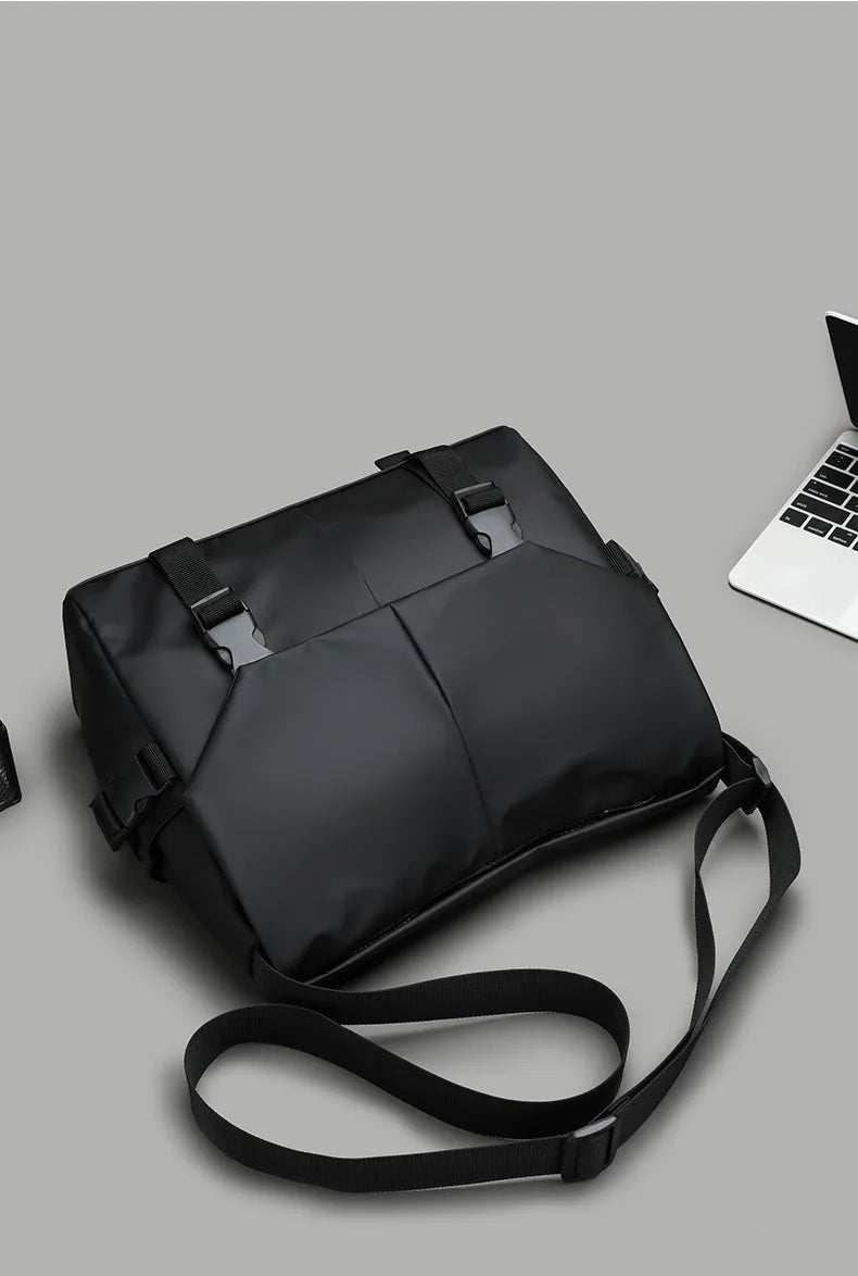 Men Motorcycle Cycling Messenger Bags Waterproof Big Crossbody Shoulder Bag Personalized Hip Hop Street Travel Cross Bag Male