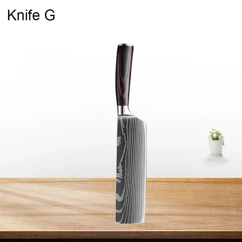 Professiona Japanese Chef Knife Kitchen Knives Santoku Slicing Utility Bread Meat Cleaver Butcher Stainless Steel Cooking Knife