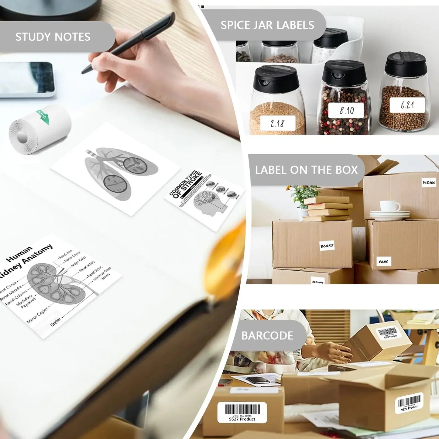 Mini Portable Printer Thermal Paper HD 57*25mm Universal Self-adhesive Roll Paper Label Sticker For Phone Printing Picture Photo