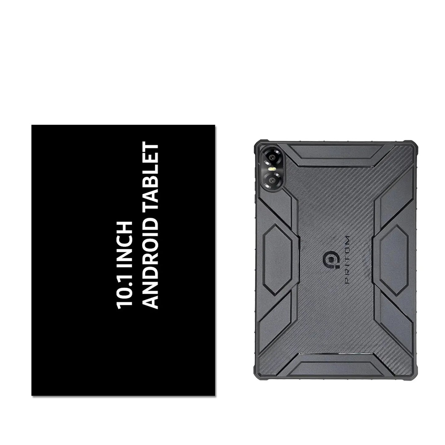 PRITOM 10 Inch Android 13 Tablet, 8(4+4)GB+64GB 1TB Expand, WiFi 6, Dual Box Speakers and Camera, BT5.0, with Mechanical Style C