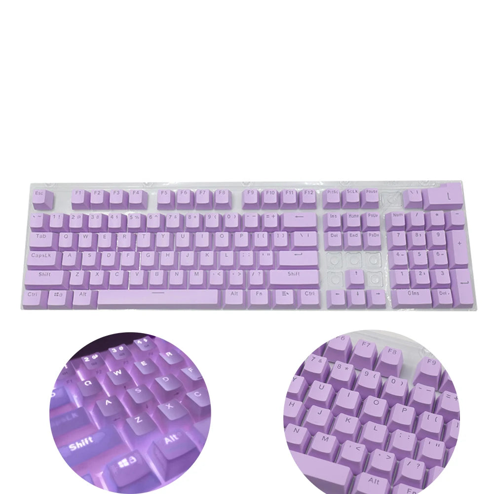 104pcs Universal Mechanical Keyboard Keycaps Ergonomic Blank Keycaps For Cherry MX Mechanical Keyboard Replacement Backlit Key