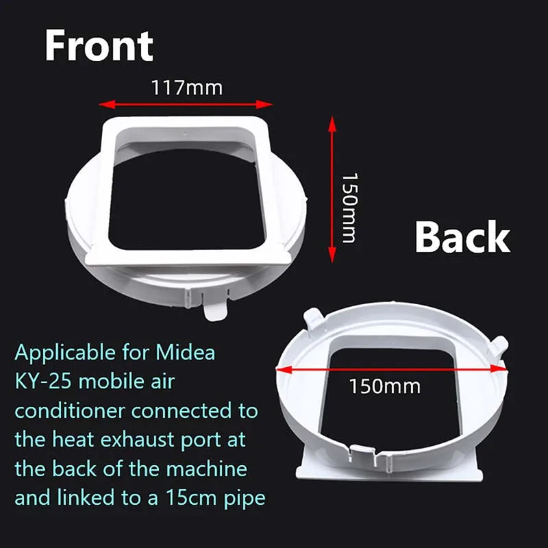 150mm Portable Replacement Air Conditioning Body Exhaust Duct Interface Pipe Connector Air Conditioner Accessoy Window Adaptor