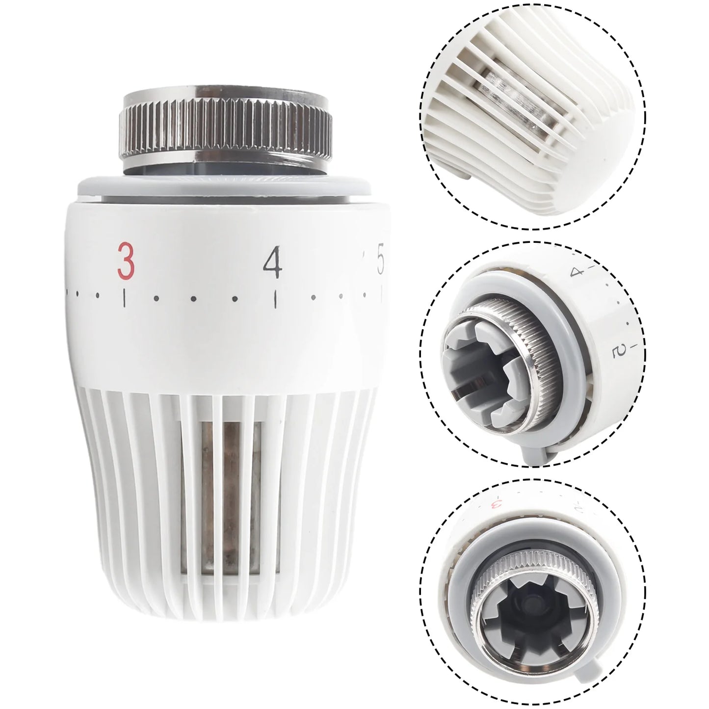 Thermostatic Temperature Control Valve Head M30x1.5 Thermostatic Radiator Valve Replacement Sensor Head 6-28 °c Heating Radiator