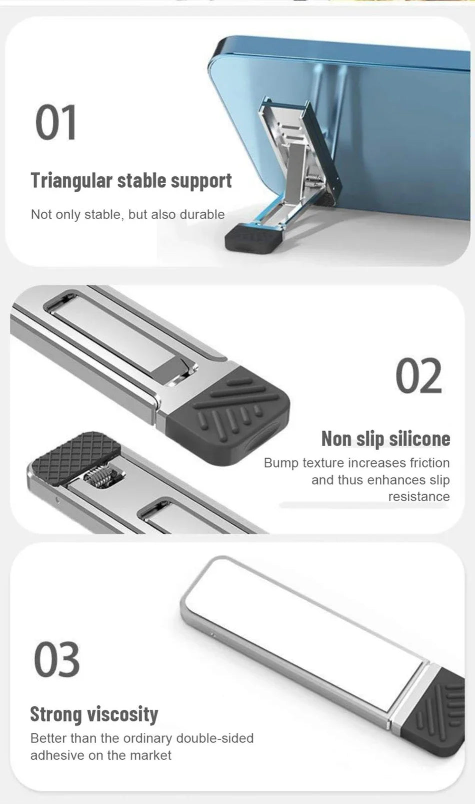 Laptop Stand Aluminum Alloy Mini Folding Holder 3 Height Adjustment Notebooks Bracket Accessories For Macbook Smart Phone