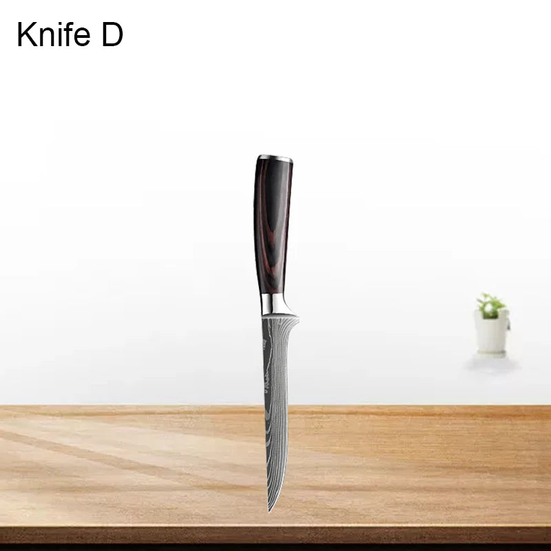 Professiona Japanese Chef Knife Kitchen Knives Santoku Slicing Utility Bread Meat Cleaver Butcher Stainless Steel Cooking Knife