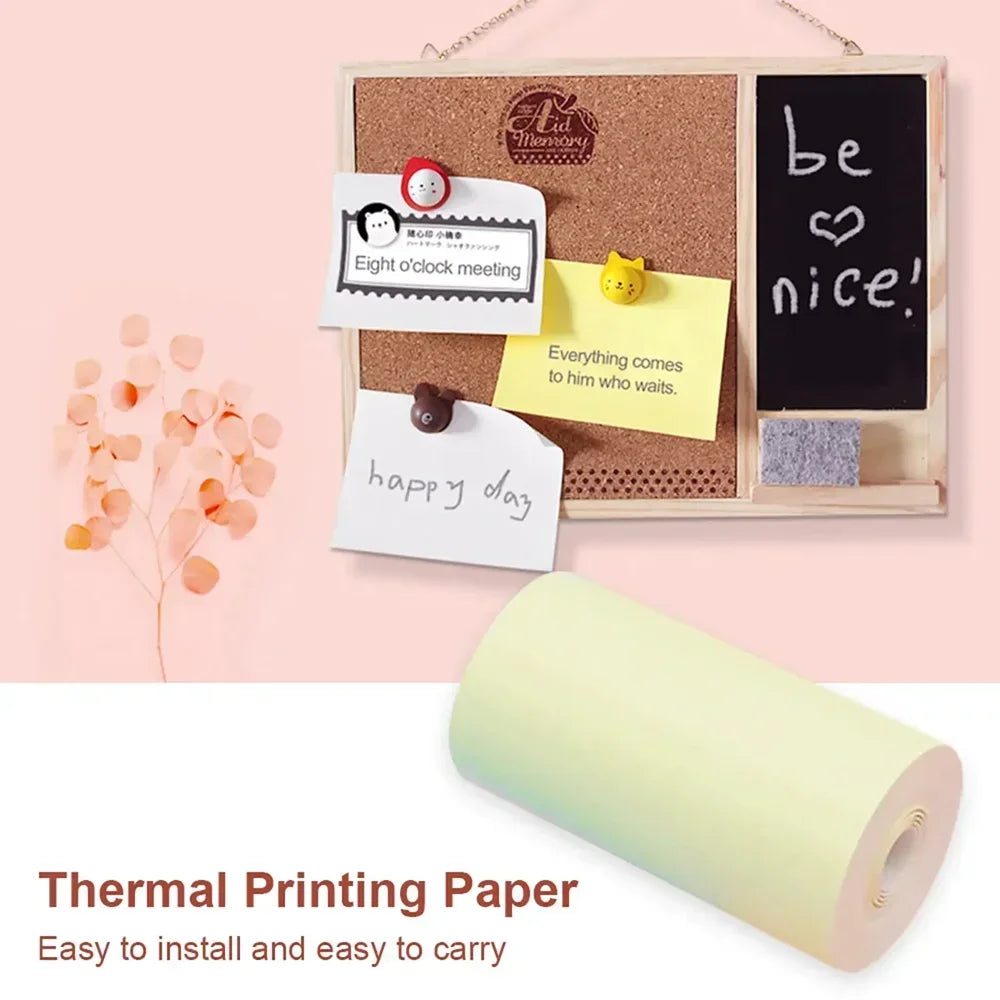 Thermal Paper MINI Printing Self-adhesive Label Sticker For Mini Printers Pose Machine Kid Camera Stickers 57mm Width Rolls