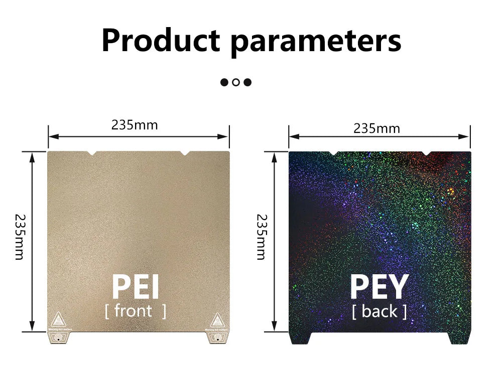For Ender 3 V3 SE Build Plate Texture Pei Spring Steel 235x235mm Smooth PEY PET PEO Sheet For Creality K1/ Ender3 V3-KE/S1 Pro