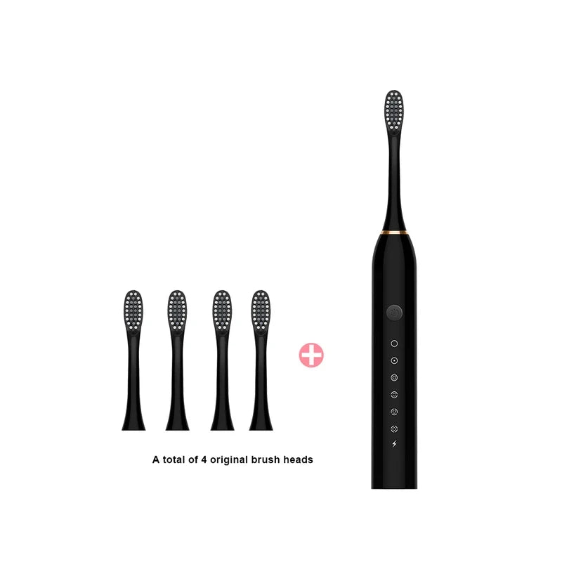 Electric Ultrasonic Toothbrush Six Speed Mode Home Soft Hair USB Charging Waterproof Adult Tooth Cleaner Automatic Couple Set