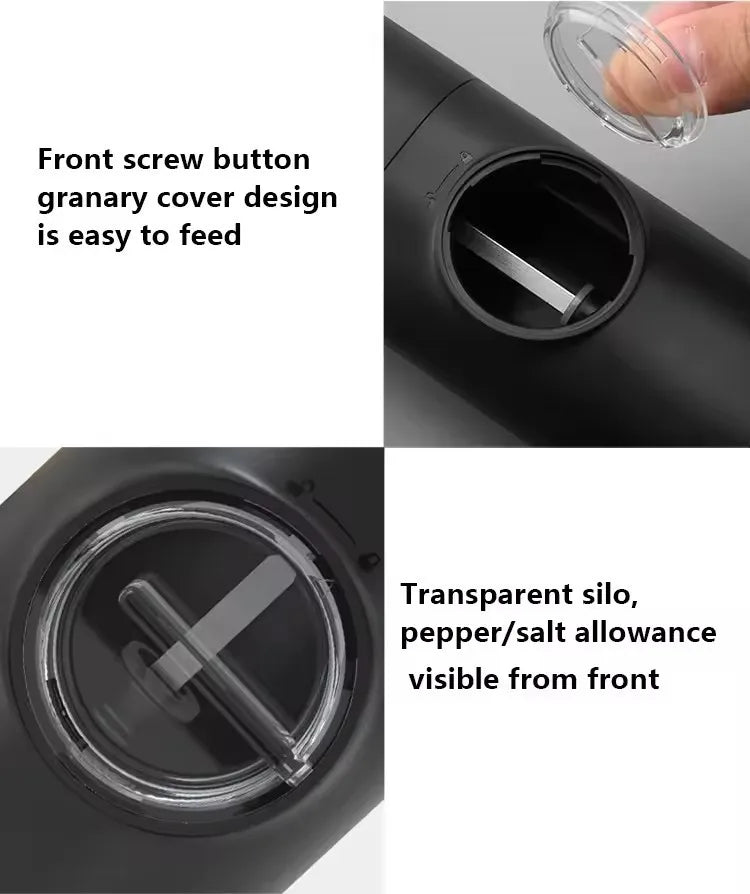 Rechargeable USB Electric Automatic Salt and Pepper Grinder Set Gravity Spice Mill Adjustable Spices Grinder Kitchen Tools