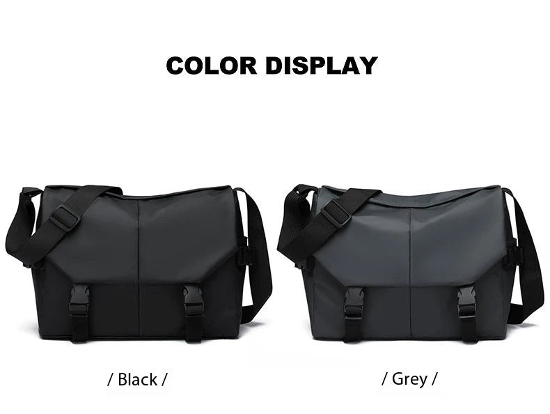 Men Motorcycle Cycling Messenger Bags Waterproof Big Crossbody Shoulder Bag Personalized Hip Hop Street Travel Cross Bag Male