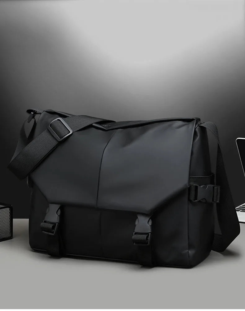 Men Motorcycle Cycling Messenger Bags Waterproof Big Crossbody Shoulder Bag Personalized Hip Hop Street Travel Cross Bag Male