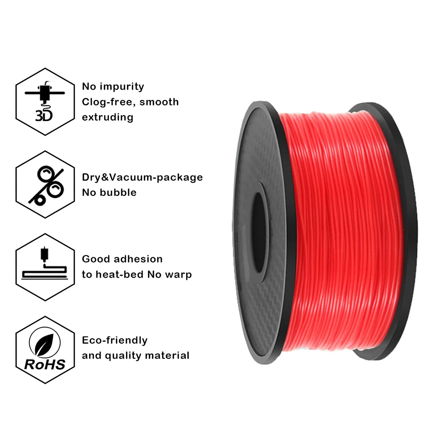 TPU 3D Printer Flexible Filament 250g 1.75mm Length 80M