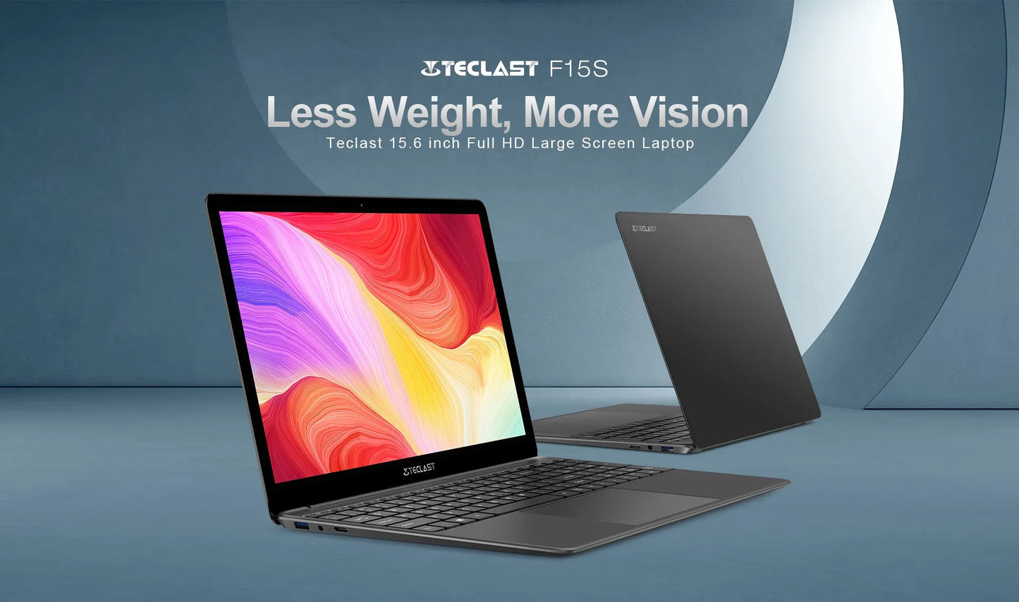 Teclast F15S laptop, 15,6 inch, 6GB/8GB RAM, 128GB ROM, Celeron J3455/N4020/N3350, Windows 10 OS, 1920x1080 IPS, UHD 500 GPU, Du