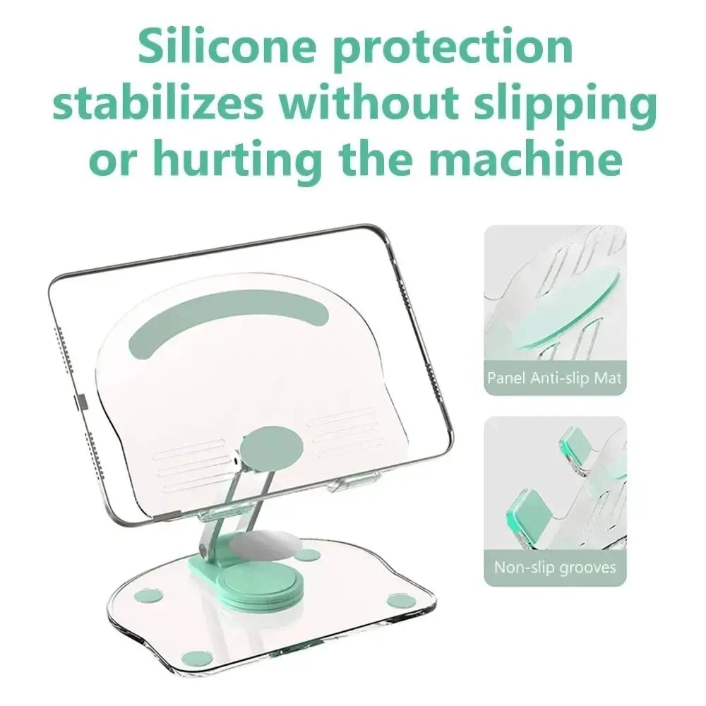 Transparent Rotating Stand Acrylic Plate Desktop Mobile Phone Tablet Universal Live Folding Adjustment Computer Support Stand