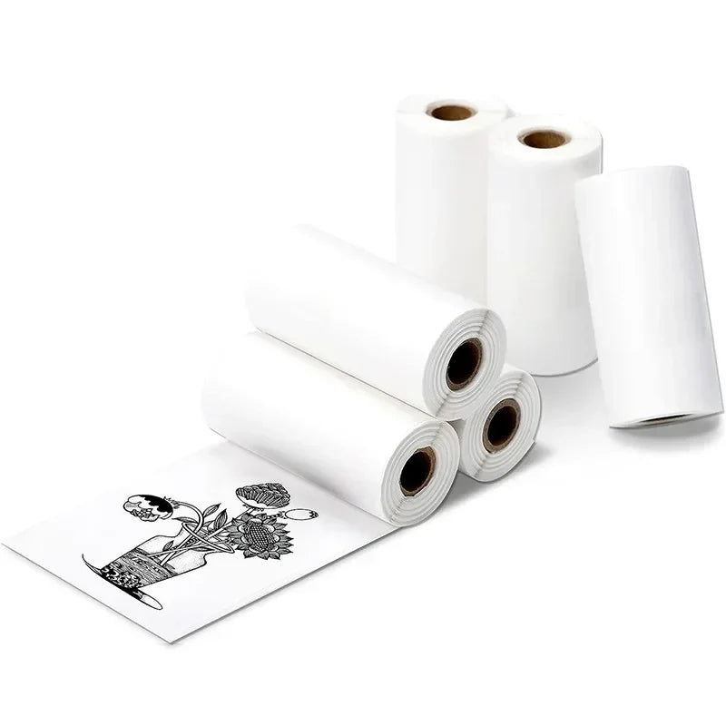 Thermal Paper MINI Printing Self-adhesive Label Sticker For Mini Printers Pose Machine Kid Camera Stickers 57mm Width Rolls
