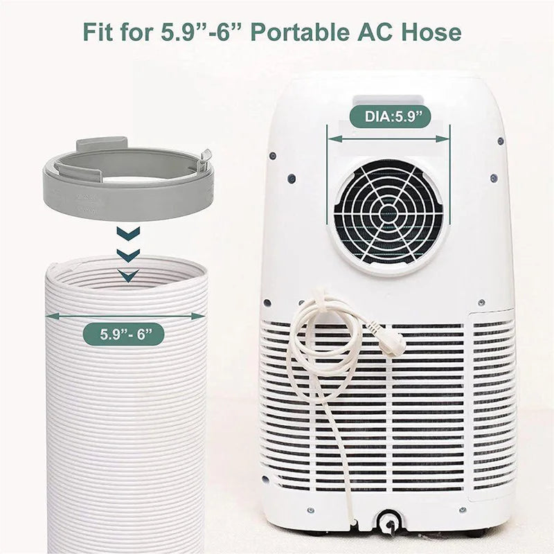 150mm Portable Replacement Air Conditioning Body Exhaust Duct Interface Pipe Connector Air Conditioner Accessoy Window Adaptor