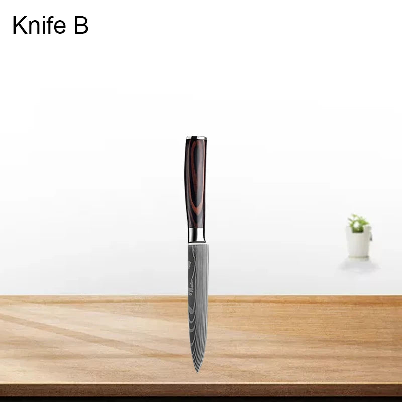 Professiona Japanese Chef Knife Kitchen Knives Santoku Slicing Utility Bread Meat Cleaver Butcher Stainless Steel Cooking Knife