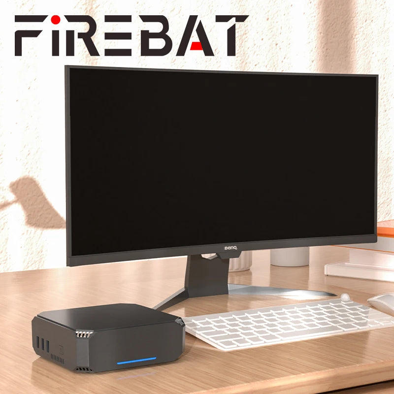 FIREBAT AK2 PLUS MiniPC Intel N150 N100 Dual Band WiFi5 BT4.2 16GB 512GB Desktop Gaming Computer Mini PC Gamer