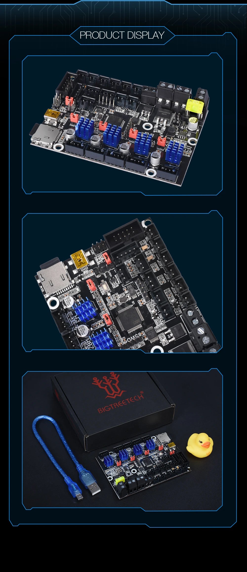 BIGTREETECH SKR MINI E3 V3.0 3D Motherboard MINI E3 V2 TMC2209 3D Printer Accessories For Ender 3 Upgrade BTT SKR V1.4 Turbo