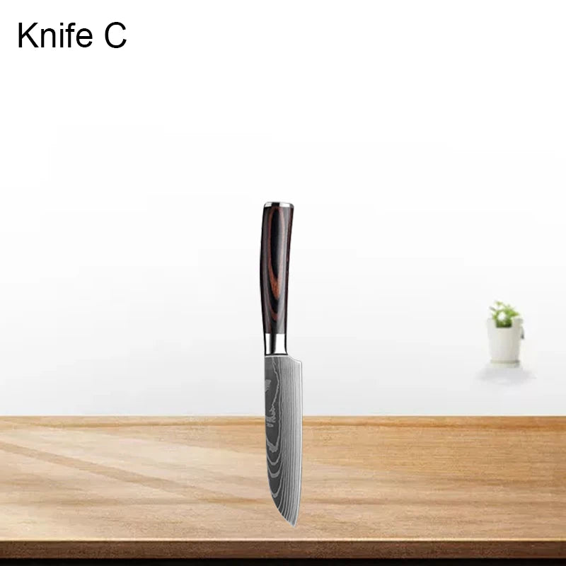 Professiona Japanese Chef Knife Kitchen Knives Santoku Slicing Utility Bread Meat Cleaver Butcher Stainless Steel Cooking Knife