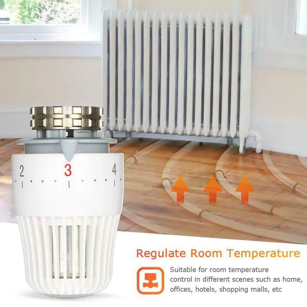 Thermostatic Temperature Control Valve Head M30x1.5 Thermostatic Radiator Valve Replacement Sensor Head 6-28 °c Heating Radiator