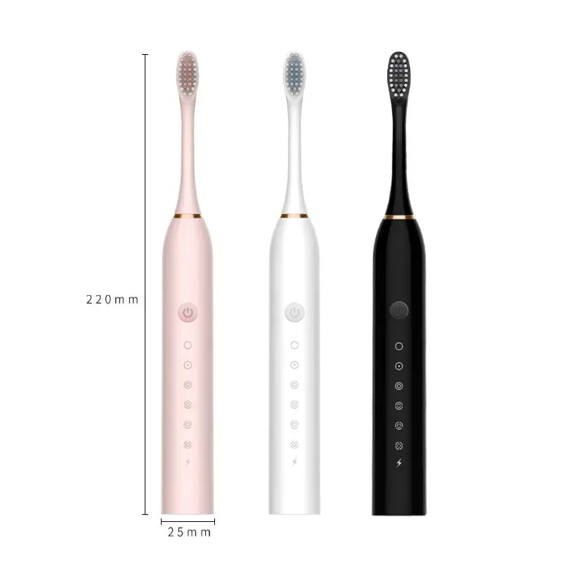 Electric Ultrasonic Toothbrush Six Speed Mode Home Soft Hair USB Charging Waterproof Adult Tooth Cleaner Automatic Couple Set