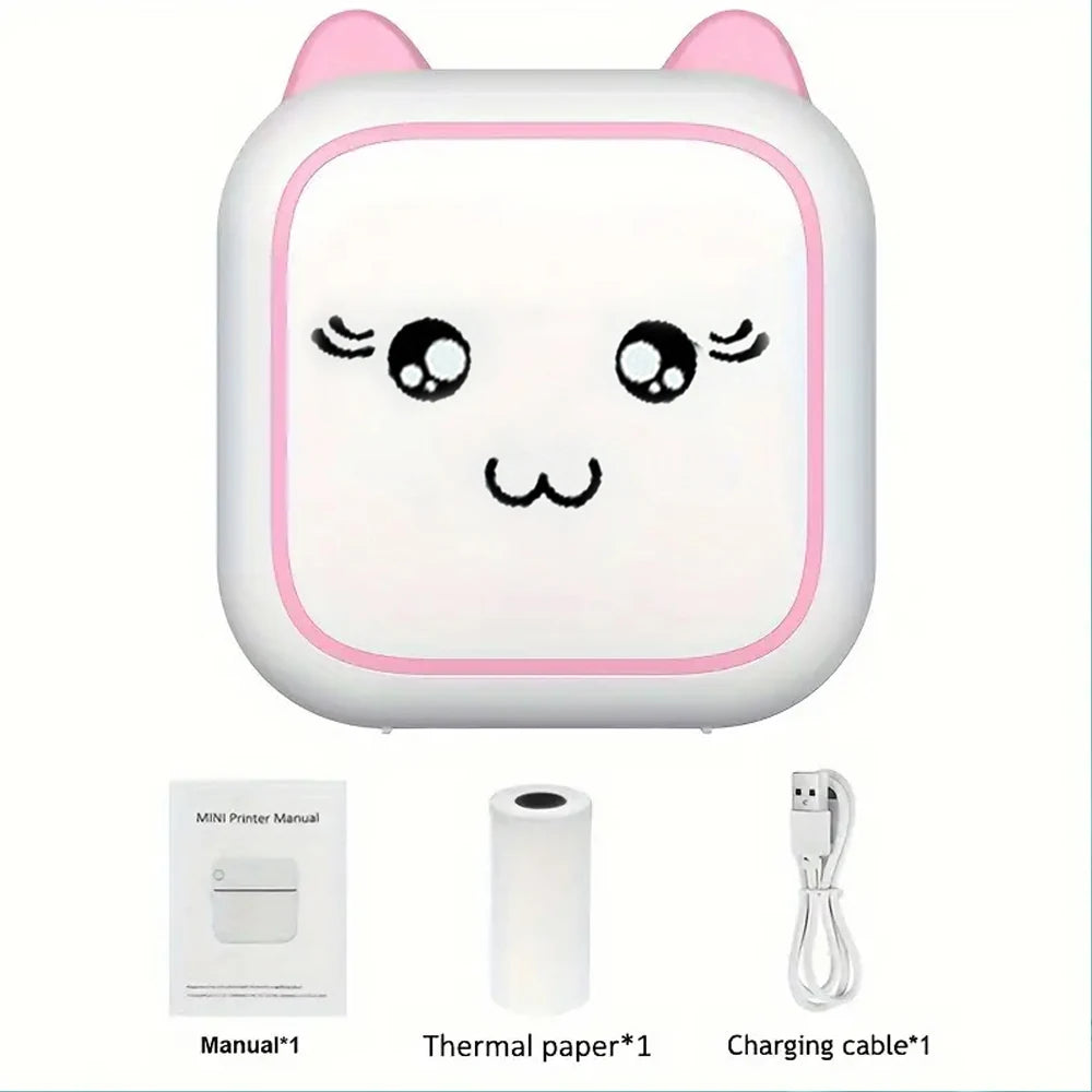 Portable Mini Printer, Wireless Photo Printer ,Ink-Free Thermal Printing For Notes Photos Memos For Android IOS
