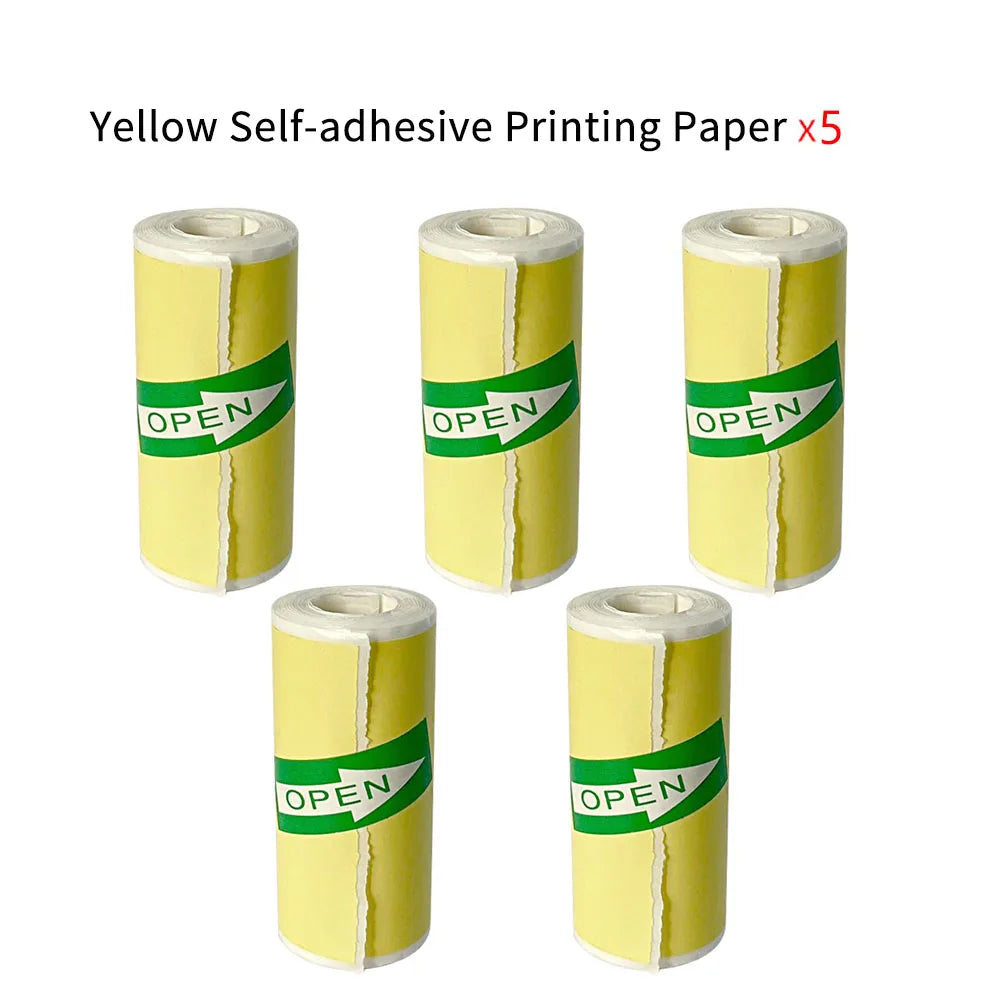 Mini Portable Printer Thermal Paper HD 57*25mm Universal Self-adhesive Roll Paper Label Sticker For Phone Printing Picture Photo