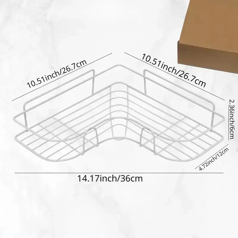 Bathroom Shelf Shower Shelf Shampoo Storage Shelf Kitchen Spice Corner Shelf No Punch Wall - Mounted Shelf Bathroom Accessories