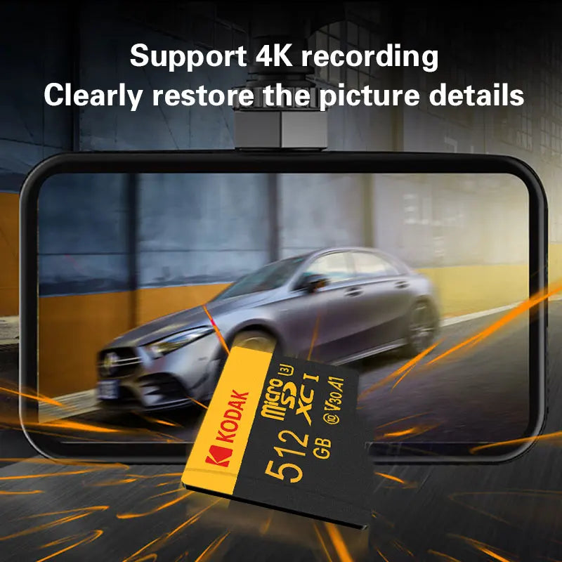 Kodak Micro SD Card Memory Card Class 10 32GB 64GB 128GB 256GB U3 4K High Speed Cartao De Memoria Flash Memory TF Mecard C10
