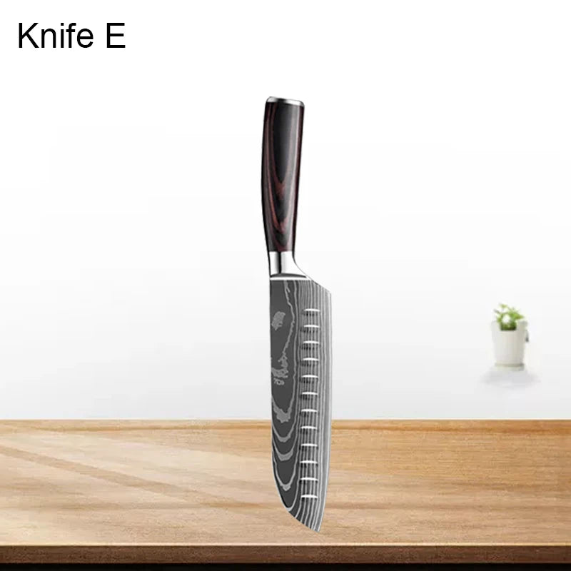 Professiona Japanese Chef Knife Kitchen Knives Santoku Slicing Utility Bread Meat Cleaver Butcher Stainless Steel Cooking Knife