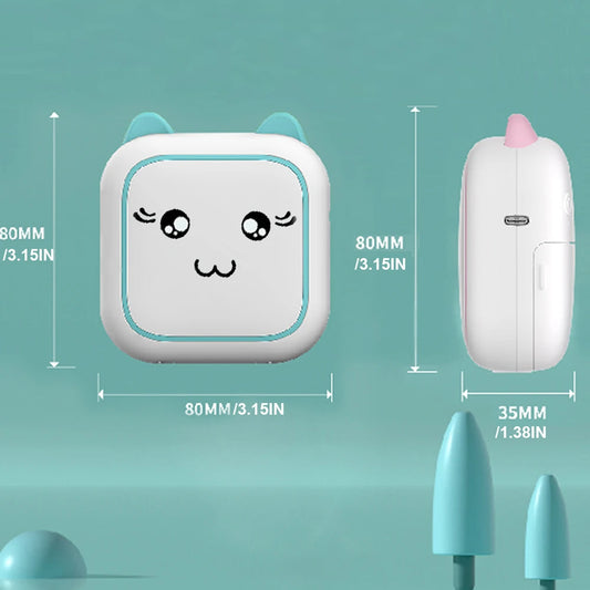 Portable Mini Printer， Wireless Photo Printer ，Ink-Free Thermal Printing For Notes Photos Memos For Android IOS