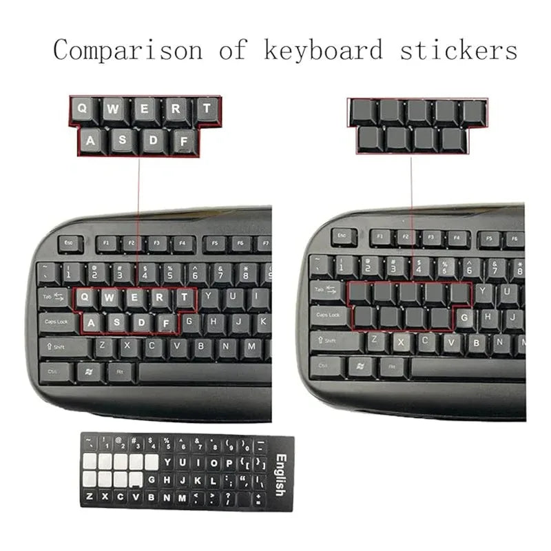 Wear-resistant Keyboard Stickers Spanish/English/Italian/Korean Letter Replacement For Laptop PC