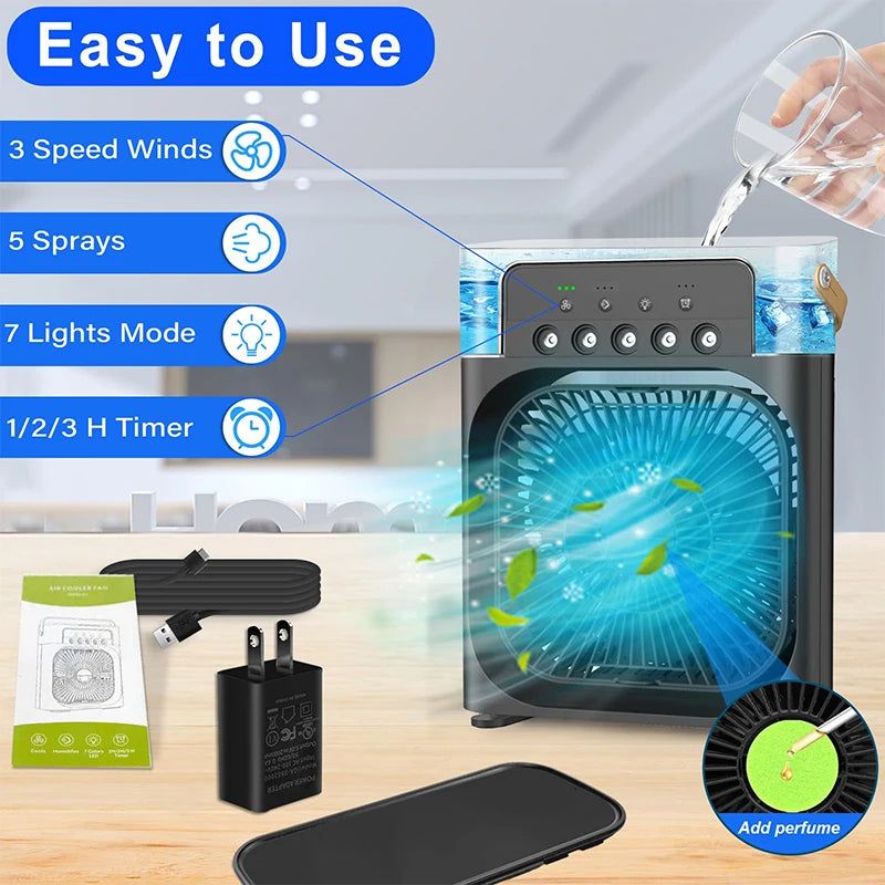 Stand Fan Air Cooler Heating Dissipation Portable Air Cooling With Ice Air Cooler