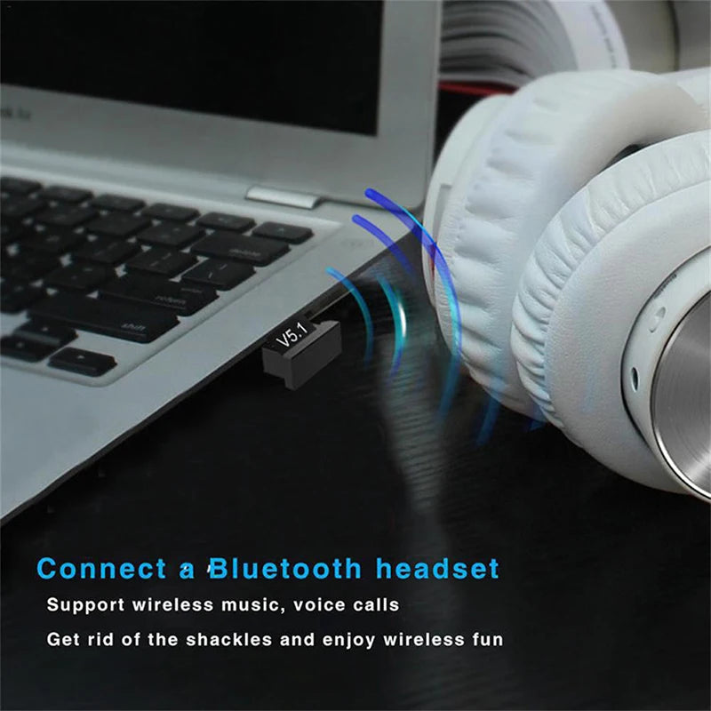 MINI USB Bluetooth 5.1 Dongle Adapter for PC Laptop Mouse Keyboard Tablet Phone Printer Game Speaker Wireless Transmit Receiver