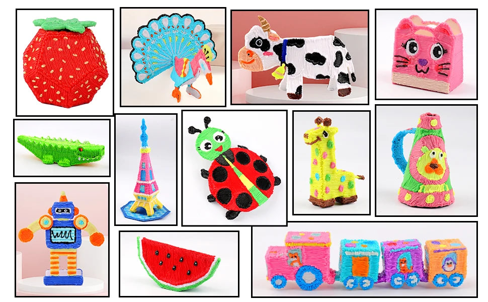 30 Colors 3D Pen Filament 1.75mm PLA, Each Color 16.4 Feet(5m), Total 492 Feet (150m) 3D Pen Filament Refills, Random Color