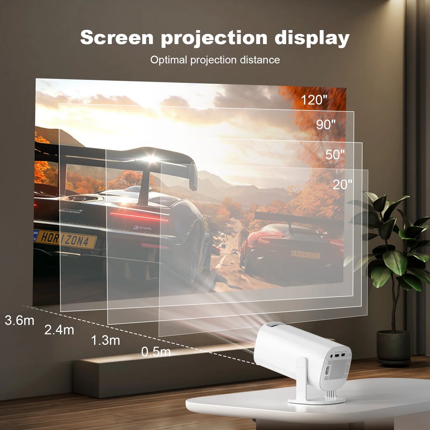 P30 Smart Mini Projector Android 11 WiFi6 Support 4K 1080P BT5.0 Projector 1280*720P Home Cinema Portable Projector